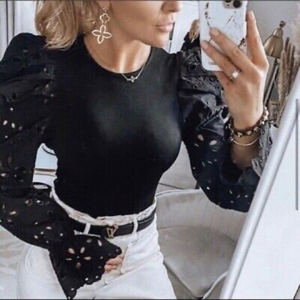 ZARA Combination Sleeve Top